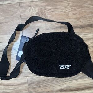 Reebok Black Textured Belt Bag
